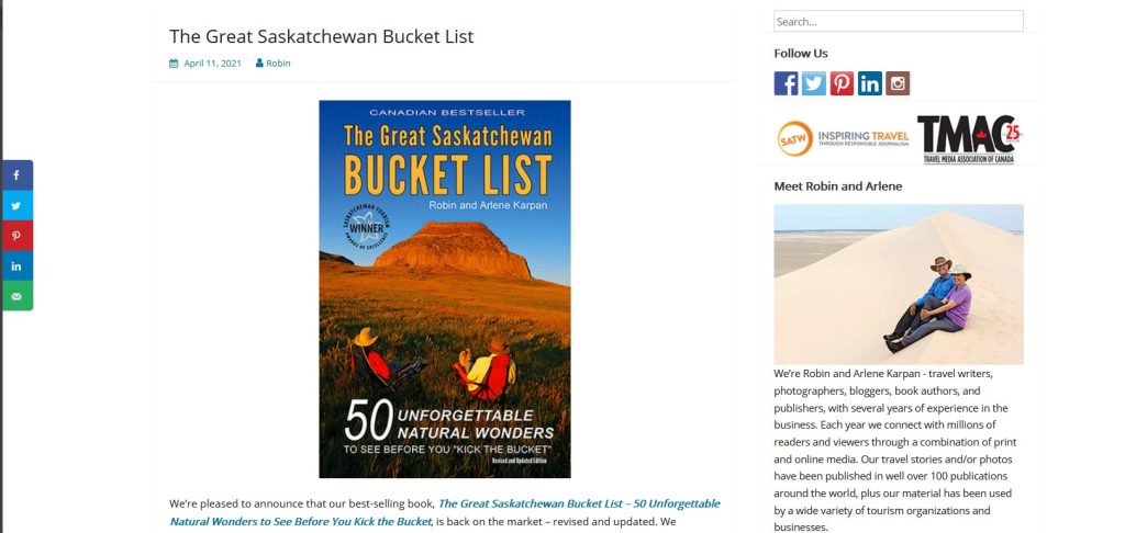 New Edition of The Great Saskatchewan Bucket List